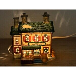 Vtg 1995 Home Town America Collection Porcelain General Store Hand Painted